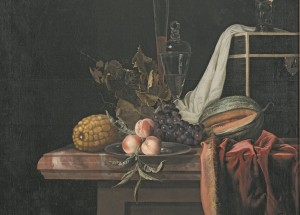 Still life with fruit and glass, 1670-1680, Henri de Fromantiou